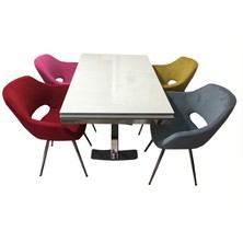 Masa ST X model Metal nikelaj ayak Yan Açıl Glosspan Tabla dökme sünger Sandalye