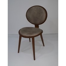 Sandalye ST Papel Kayın RETRO Ayak soho Kumaş Oval Sırt Yuvarlak oturum El Yapım