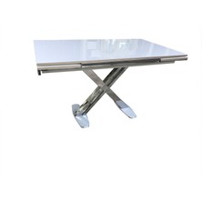 Bengi Ticaret Masa x Ayak Model Metal Transmisyon Nikelaj Dikdörtgen Kelebek Yan Açılır Temperli Cam El Yapım