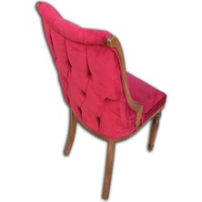Sandalye ST SAFİR Papel Kapitone Kayın RETRO Ort Babyface kırmızı kumaş El Yapım