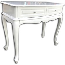 Bengi Ticaret Dresuar Ahşap Kayın Aslan Ayak Parlak Lake Beyaz  Çekmece Ahşap Bombe El Yapım