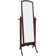 Bengi Ticaret Ayna Boy Oval Dikdörtgen Model  Ahşap  Kayın ve Mdf Iskelet. Parlak Ceviz Natüre El Yapım