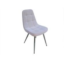 Sandalye ST YONCA Metal Nikelaj 1 Adet Ort Dökme Sünger Babyface Kumaş El Yapım