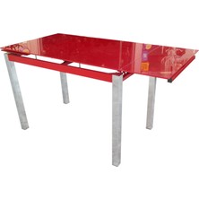 Bengi Ticaret Masa Cam Lazer Ypıştırma Metal Transmisyon Çelik Nikelaj Ayak Kırmızı Temper Cam Kutu Sevk El Yapım