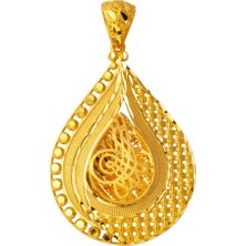 Bilezikci Hasır Damla Tuğra Altın Kolye Ucu