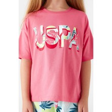 U.S. Polo Assn. Pembe Kız Çocuk Kapri Takım