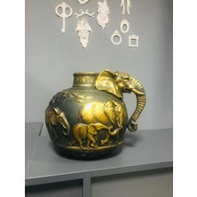 Renkli Fırça Renklifırça  Filli Vazo Siyah-Gold