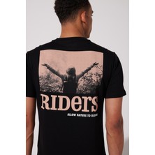 Riders By Lee Riders By Lee Loose Fit %100 Pamuk Bisiklet Yaka Mint Yeşili Tişört