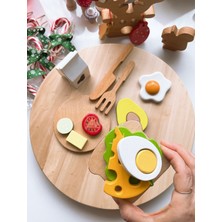 Esa Toys Waldorf Ahşap Oyuncak Kahvaltı Seti  (16 Parça )