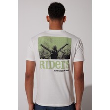 Riders By Lee Riders By Lee Loose Fit %100 Pamuk Bisiklet Yaka Mint Yeşili Tişört