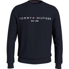 Tommy Hilfiger Bisiklet Yaka Mavi Erkek Sweatshirt MW0MW11596DW5