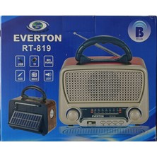 Everton RT-819 Radyo Solar Güneş Enerjili El Feneri Bluetooth Fm Radyo USB Sd Mp3 Çalar