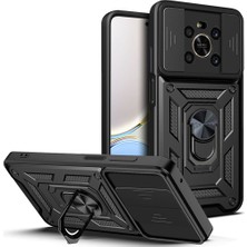 Hello-U Onur Için X9 4g / 5g Etkiye Dayanıklı Cep Telefonu Kickstand Pc + Tpu Hibrid Kapak Slayt Kamera Koruma Telefon Kılıfı (Yurt Dışından)