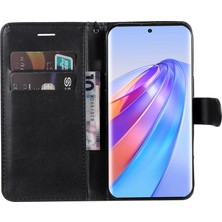 Hello-U Kt Deri Serisi-2 Şok Geçirmez Telefon Kılıfı Onur X40 5g / X9A 5g / Magic5 Lite 5g, Pu Deri Flip Cüzdan Kapağı Düz ​​renk Manyetik Kapatma Stand Telefon Kabuğu Kayış (Yurt Dışından)