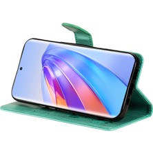 Hello-U Kt Baskı Çiçek Serisi-4 Onur Için X9A 5g / Magic5 Lite 5g Şok Geçirmez Pu Deri Telefon Kabuğu, Baskılı Kedi Bee Çiçek Standı Cüzdan Telefon Kılıfı (Yurt Dışından)