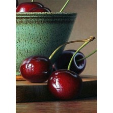 Kasedeki Kirazlar Pixart Sanat Elmas Mozaik Tablo Diamond Türkiye  36*51