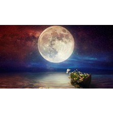 Açık Denizden Dolunay PixArt Sanat  Elmas Mozaik Tablo Diamond Türkiye  80*35