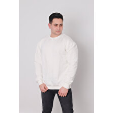 FK Fashion Erkek Beyaz Sweatshirt 22FK0119