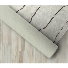 Carpettex Iskandinav Çizgi Desenli Krem Renkli Kaymaz Taban Makinada Yıkanabilir