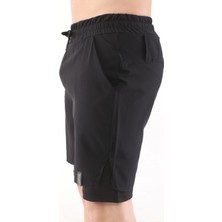 Ghassy Co. Ghassy Co Erkek Running Hızlı Kuruma Micropolyester Arka Fermuar Cepli ve Havlu Halkalı Antrenman Futbol Fitness Kısa Taytlı Şort