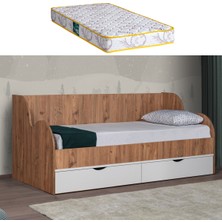 Setay Okyanus Çekmeceli Yatak + 1 Adet Comfort Yatak - Ceviz/Beyaz