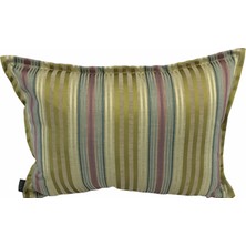 Jwk Home Ipek Saten Çizgili Yeşil Pembe Kırlent Kılıfı 35x501 Cm