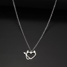 Nida Jewelry 925 Ayar Gümüş Şeytan Kalp Kolye