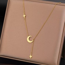Nida Jewelry 925 Ayar Gümüş Ay Kolye