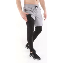 Ghassy Co. Erkek Running Compression Hızlı Kuruma Micropoly Halısaha Antrenman Gym Fitness Koşu Uzun Taytlı Şort