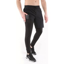 Ghassy Co. Erkek Running Compression Hızlı Kuruma Micropoly Halısaha Antrenman Gym Fitness Koşu Uzun Taytlı Şort