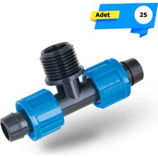 Poelsan Damlama Sulama Ters Kilitli Erkek Te 16 1/2 (25 Adet)