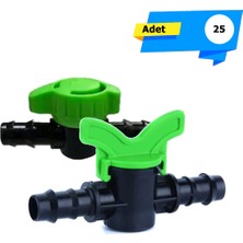 Serdrip 16 Kurtağızlı Damlama Mini Vana - Boru Ekleme 25 Adet