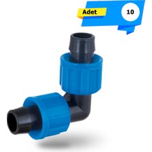 Poelsan Damlama Sulama Ters Kilitli Dirsek 20 (10 Adet)