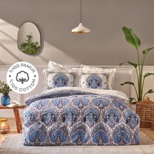 Karaca Home Maisha Mavi Çift Kişilik %100 Pamuk Nevresim Takımı