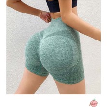 Fitmart Kısa Şort Tayt - Yeşil - S/m