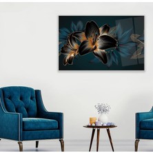 Emya Home Canlı Çiçekler Cam Tablo