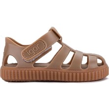 Igor Nıco Caramelo Taupe Çocuk Sandalet Kahverengi Bantlı Düz Topuk Eva Malzeme