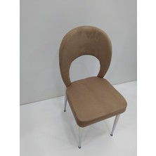 Sandalye ST Ay Model Metal Çelik Nikelaj Ayak Babyface kumaş 4 ad El Yapım