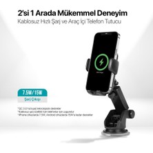 Ttec Aircharger Drive S Kablosuz Hızlı Şarj Özellikli Araç Içi Telefon Tutucu