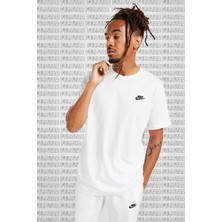 Nike Unisex Beyaz Tişört 100% Pamuklu Nefes Alabilir Kumaşla Spor ve Günlük Kombin İçin Uygun