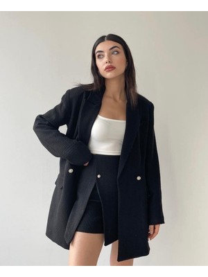 Santuzza Blazer Ceket Kadın Etek Şort Takım