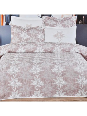 Özdilek Comfort Set Palm Çift Kişilik Yatak Örtüsü Pudra