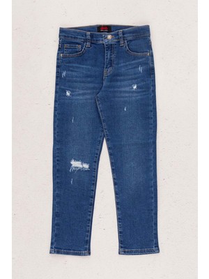 Hopi Kids Çocuk Erkek Likralı Kot Pantolon D Hopi Kids - Indigo - 5-6 Yaş