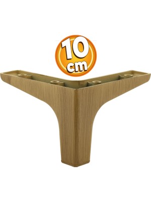 Badem10 Sedef Mobilya Kanepe Sehpa Tv Ünitesi Baza Koltuk Ayağı Ahşap Desenli Açık Ceviz Renk 10 cm Ayakları