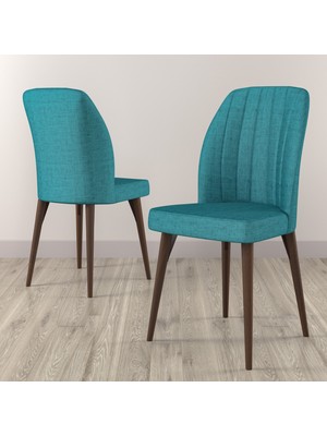 Hoopsii Laris Meşe Desen 80X132 Mdf Açılabilir Mutfak Masası Takımı 6 Adet Sandalye