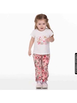 Nk Kids Kız Pelikan Tshirt 9 Ay - 2 Yaş 34618 KTST09033 Ekru - Pudra