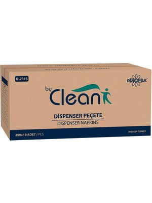 Rulopak By Clean Dispenser Peçete 200 Yaprak 18'li Paket