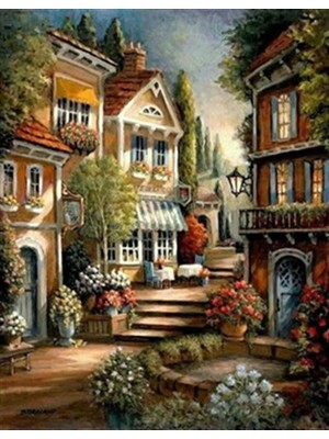 Pix Art Sanat Tatlı Kasaba Pixart Sanat Elmas Mozaik Tablo Diamond Türkiye 46 x 58 cm