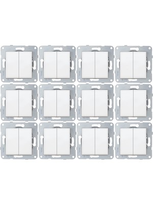 Viko Karre 12 Adet Ikili Anahtar Komütatör Çerçevesiz