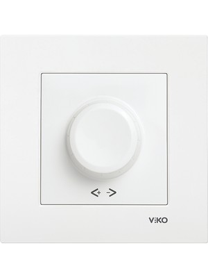 Viko Karre Rotatif Dimmer Rl 600W/VA Çerçeveli - Beyaz
